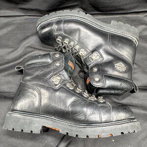 Harley Davidson Dipstick 91610 Black Leather Motorcycle Boots Men’s Sz. 9
